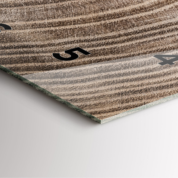 Orologio quadrato in vetro Tronco