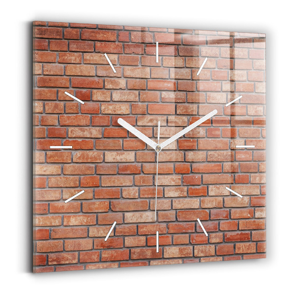 Orologio quadrato in vetro Muro di mattoni