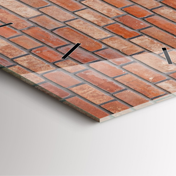 Orologio quadrato in vetro Muro di mattoni