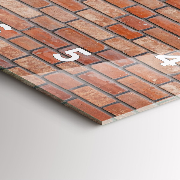 Orologio quadrato in vetro Muro di mattoni