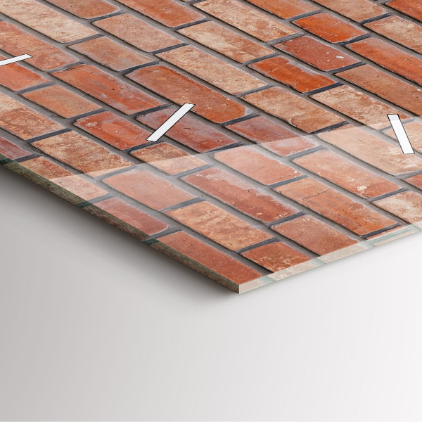 Orologio quadrato in vetro Muro di mattoni