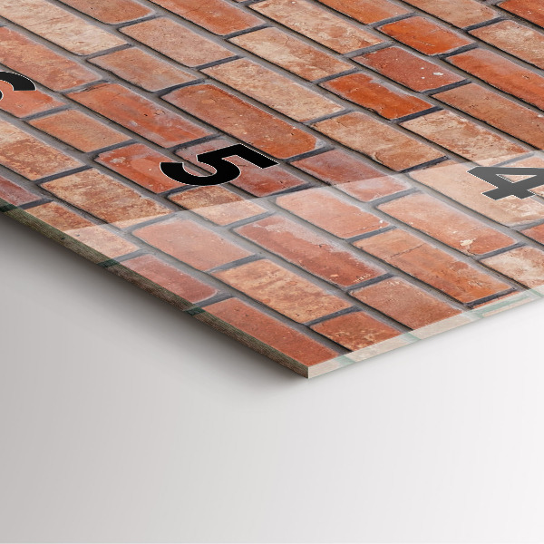 Orologio quadrato in vetro Muro di mattoni