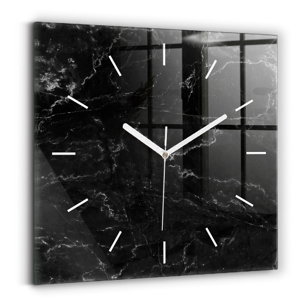 Orologio quadrato Marmo nero