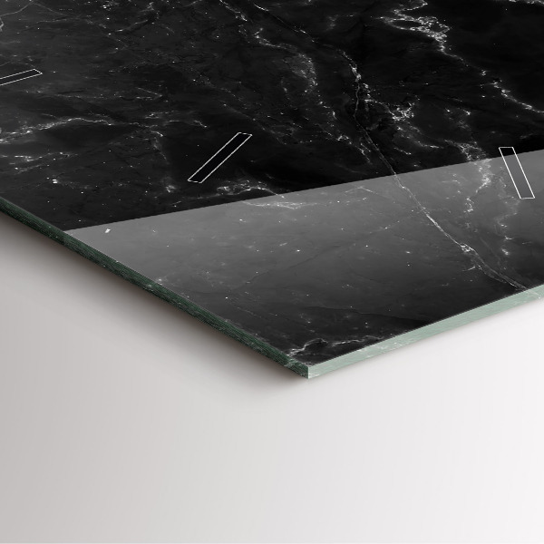 Orologio quadrato Marmo nero