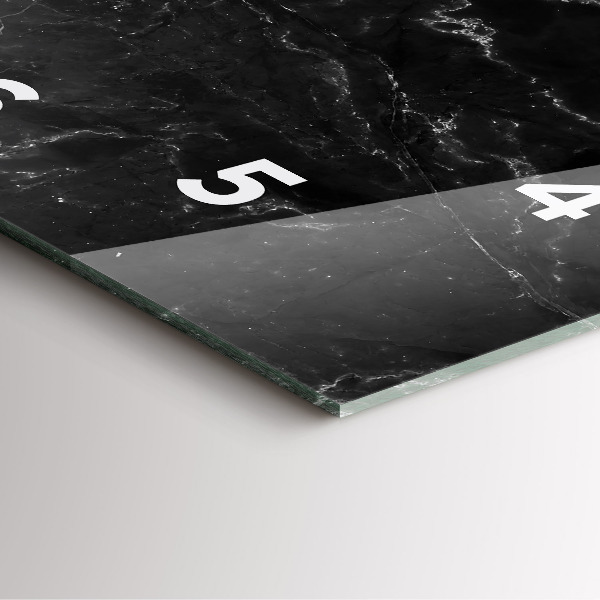 Orologio quadrato Marmo nero