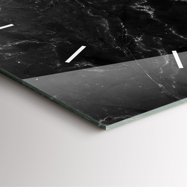 Orologio quadrato Marmo nero