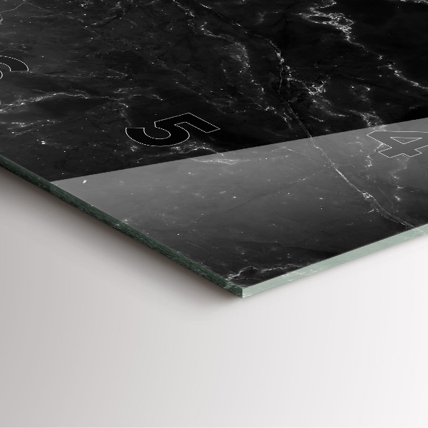 Orologio quadrato Marmo nero