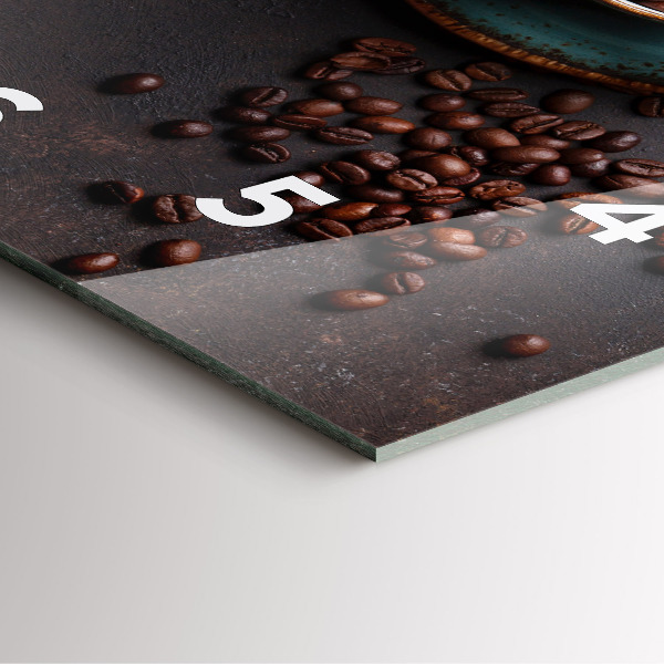 Orologio quadrato Una tazza di caffè