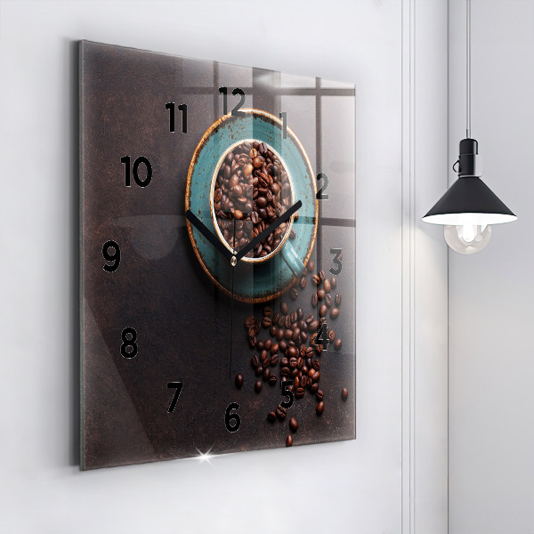 Orologio quadrato Una tazza di caffè
