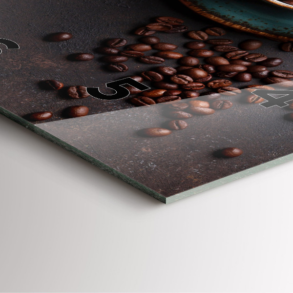 Orologio quadrato Una tazza di caffè