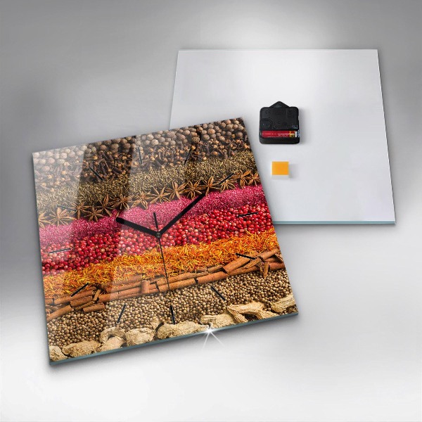 Orologio quadrato File di spezie