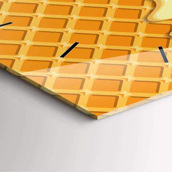 Orologio quadrato Waffle e gelato