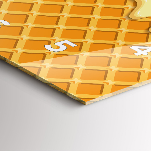 Orologio quadrato Waffle e gelato