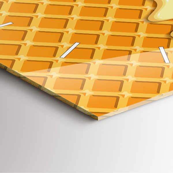 Orologio quadrato Waffle e gelato