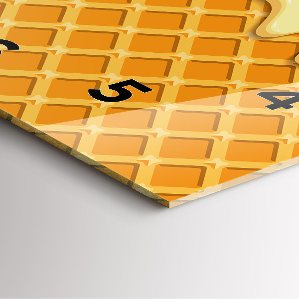 Orologio quadrato Waffle e gelato