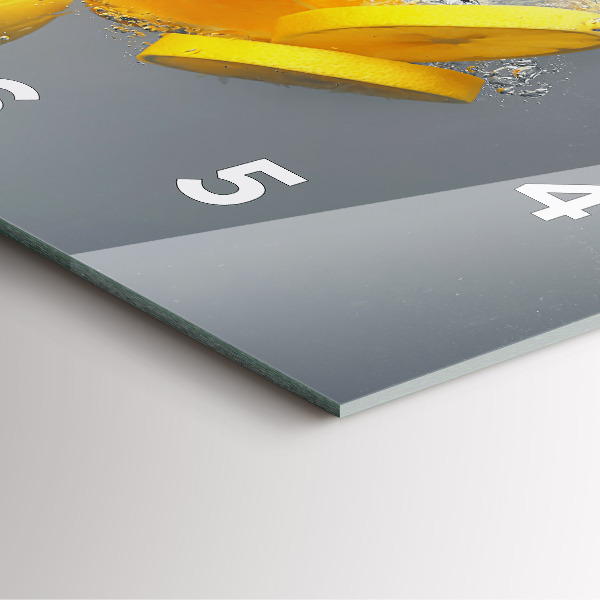 Orologio quadrato Agrumi in acqua