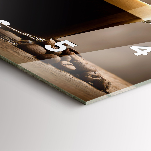 Orologio quadrato Una tazza di caffè