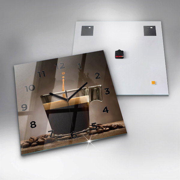 Orologio quadrato Una tazza di caffè