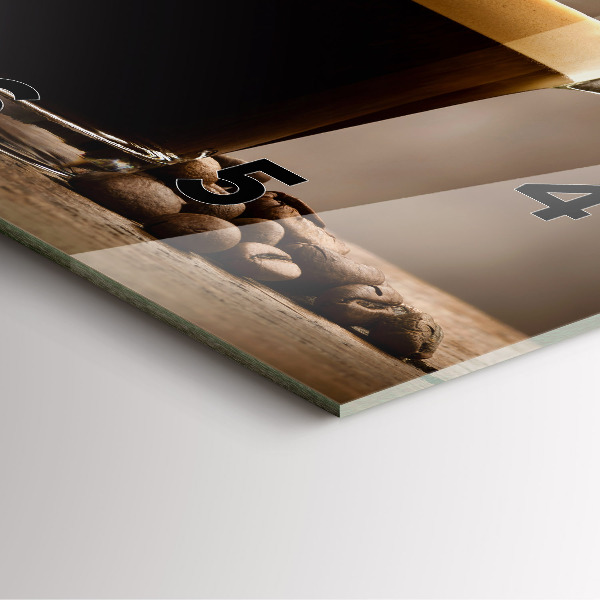 Orologio quadrato Una tazza di caffè