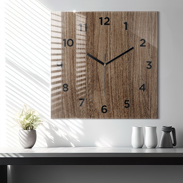 Orologio quadrato Legno scuro