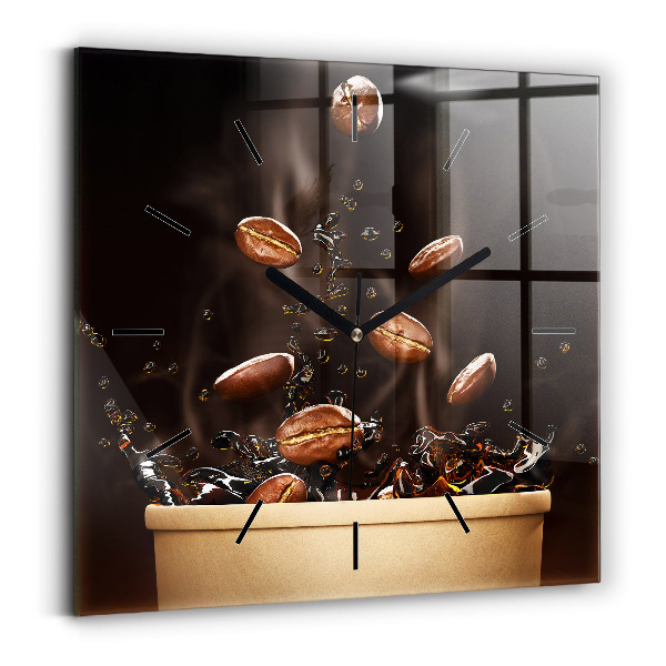 Orologio quadrato Caffè caldo