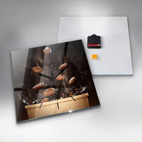 Orologio quadrato Caffè caldo