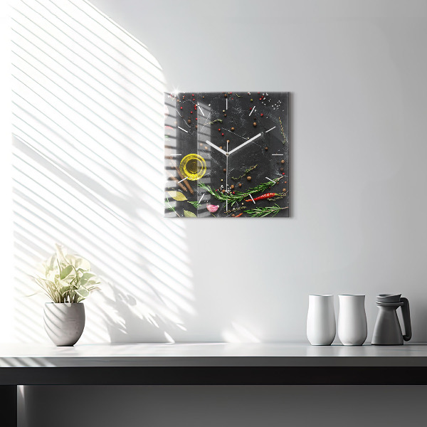 Orologio quadrato Spezie sul bancone