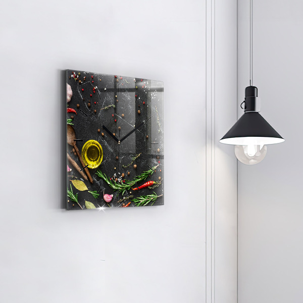 Orologio quadrato Spezie sul bancone