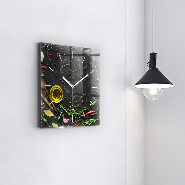 Orologio quadrato Spezie sul bancone