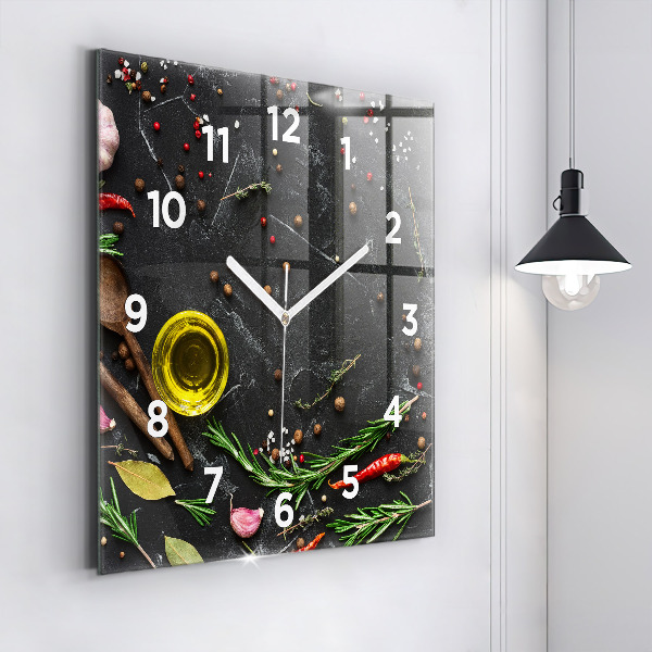Orologio quadrato Spezie sul bancone