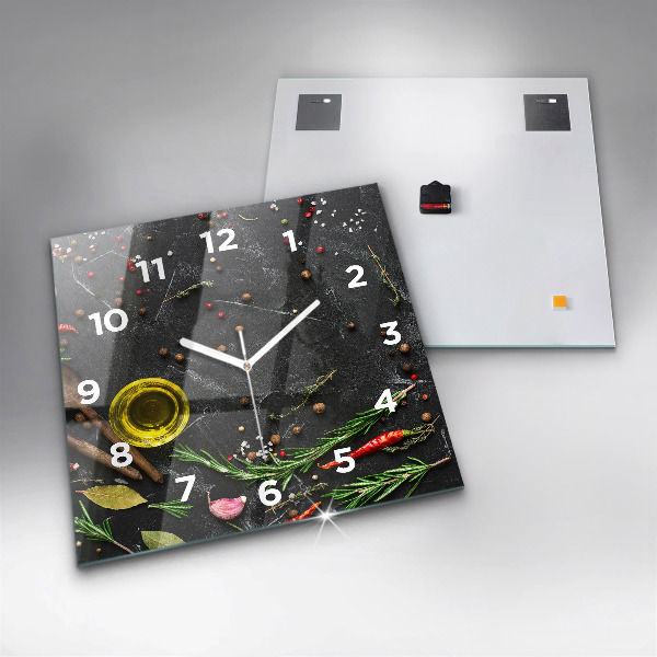 Orologio quadrato Spezie sul bancone
