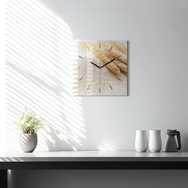 Orologio quadrato Farina e spighe di grano