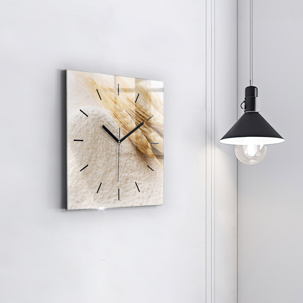 Orologio quadrato Farina e spighe di grano