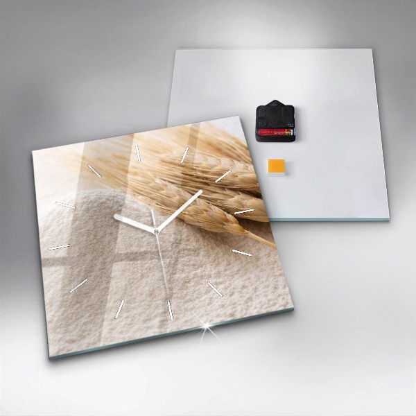 Orologio quadrato Farina e spighe di grano