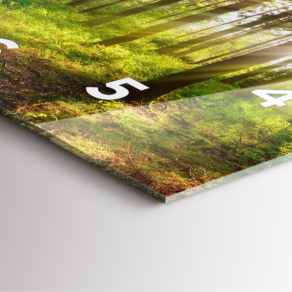 Orologio quadrato in vetro Alba nella foresta