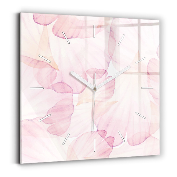 Orologio quadrato Petali acquerellati