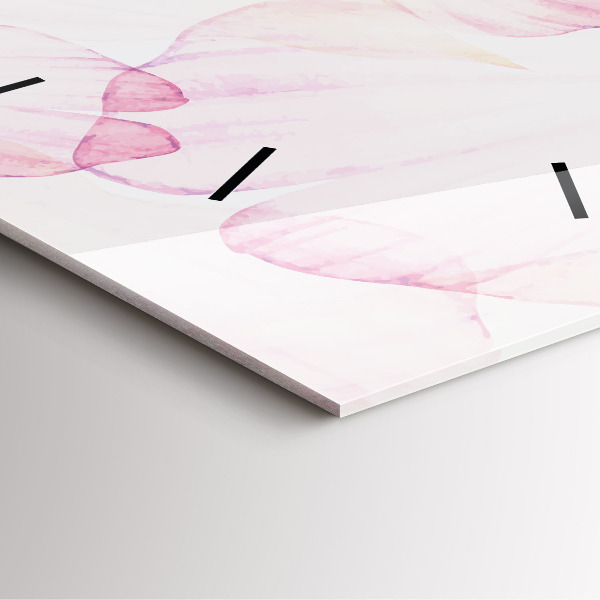 Orologio quadrato Petali acquerellati