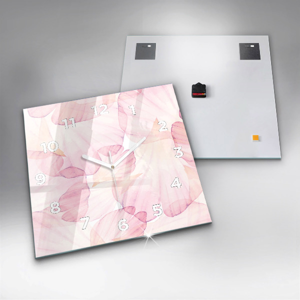 Orologio quadrato Petali acquerellati