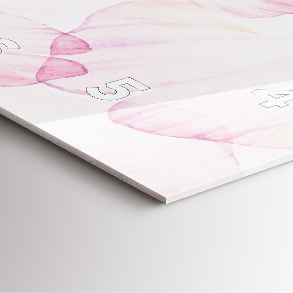 Orologio quadrato Petali acquerellati