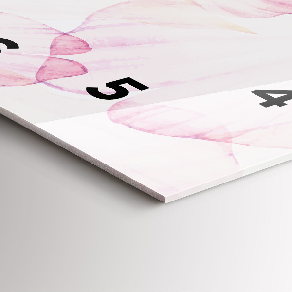 Orologio quadrato Petali acquerellati