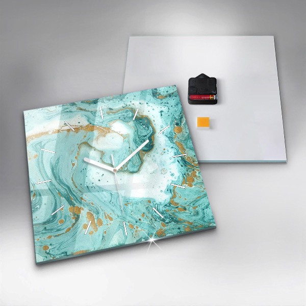 Orologio quadrato Trama di marmo