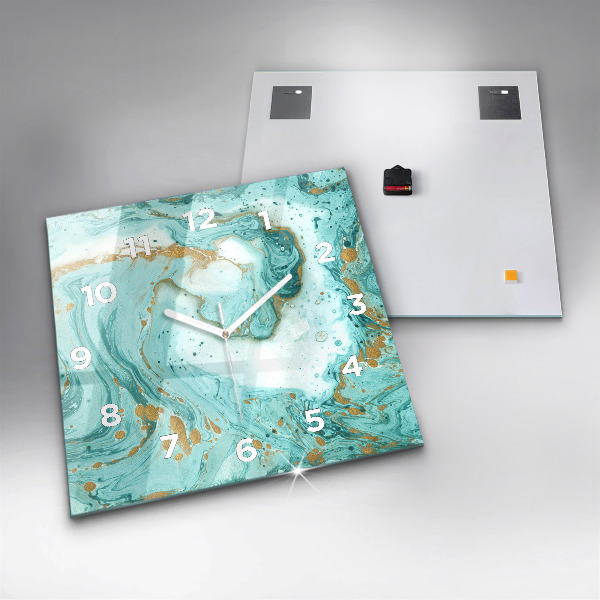 Orologio quadrato Trama di marmo