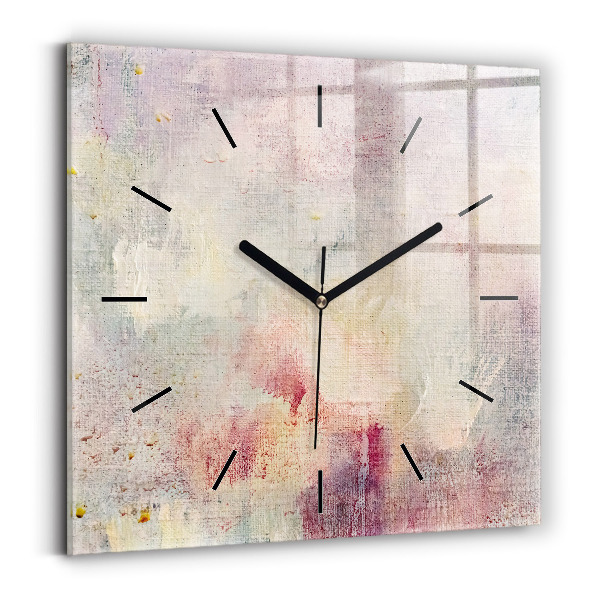 Orologio quadrato in vetro Astrazione dipinta