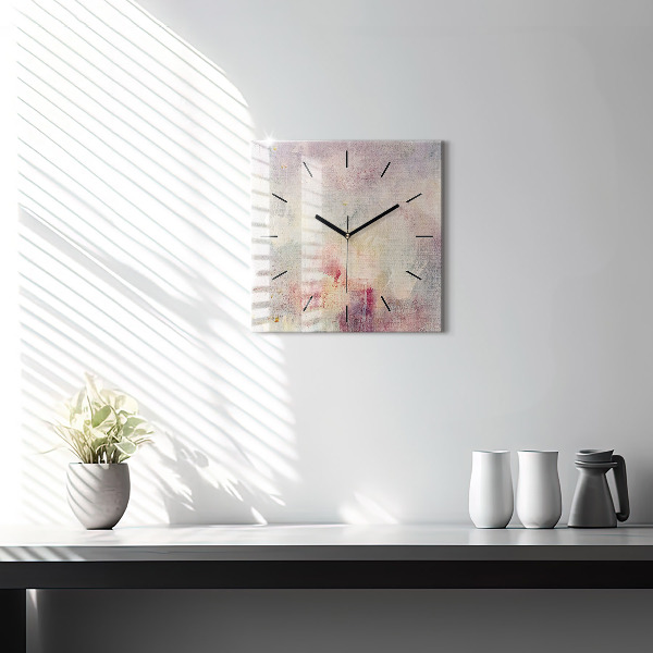 Orologio quadrato in vetro Astrazione dipinta