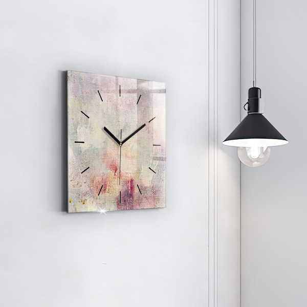 Orologio quadrato in vetro Astrazione dipinta