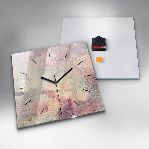 Orologio quadrato in vetro Astrazione dipinta
