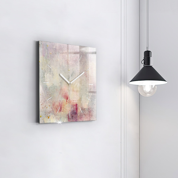Orologio quadrato in vetro Astrazione dipinta