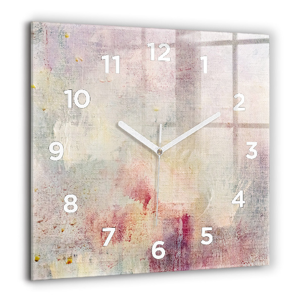 Orologio quadrato in vetro Astrazione dipinta