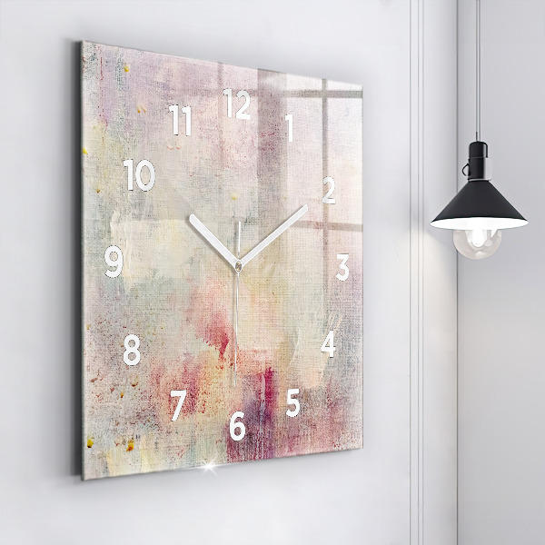 Orologio quadrato in vetro Astrazione dipinta