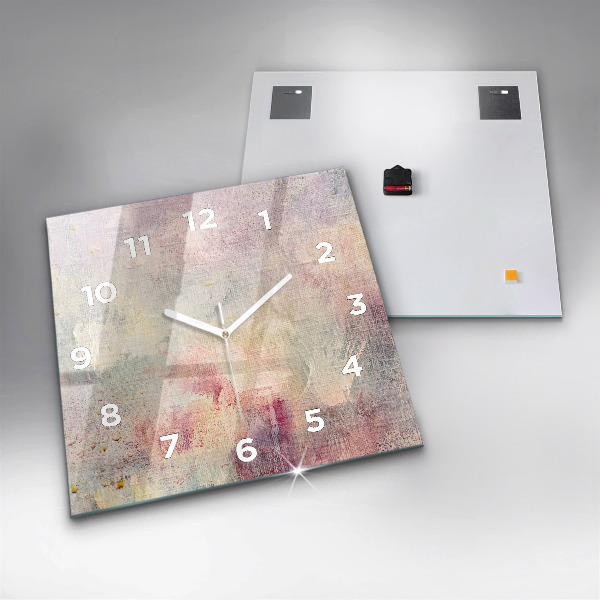 Orologio quadrato in vetro Astrazione dipinta